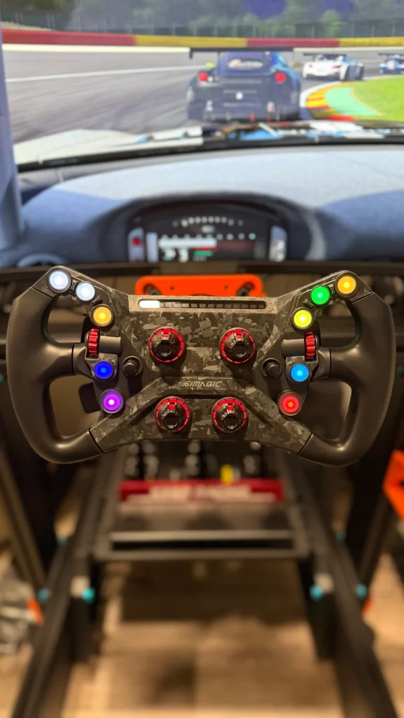 Racing simulator action